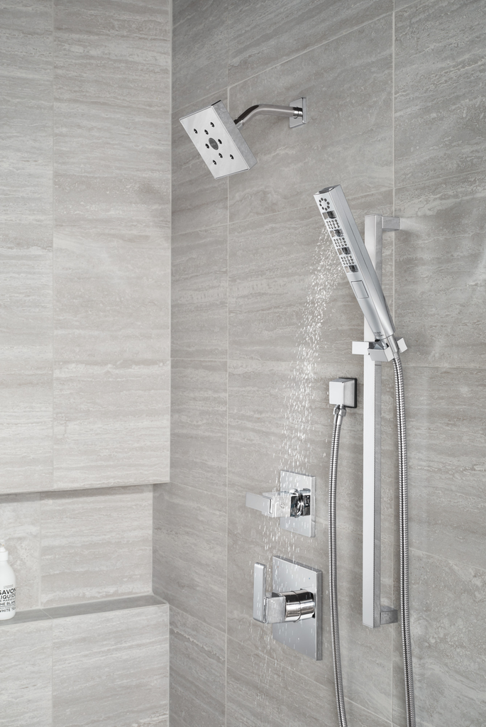 Delta Universal Showering Components: Square Wall Elbow For Hand Shower - Lumicoat® Chrome