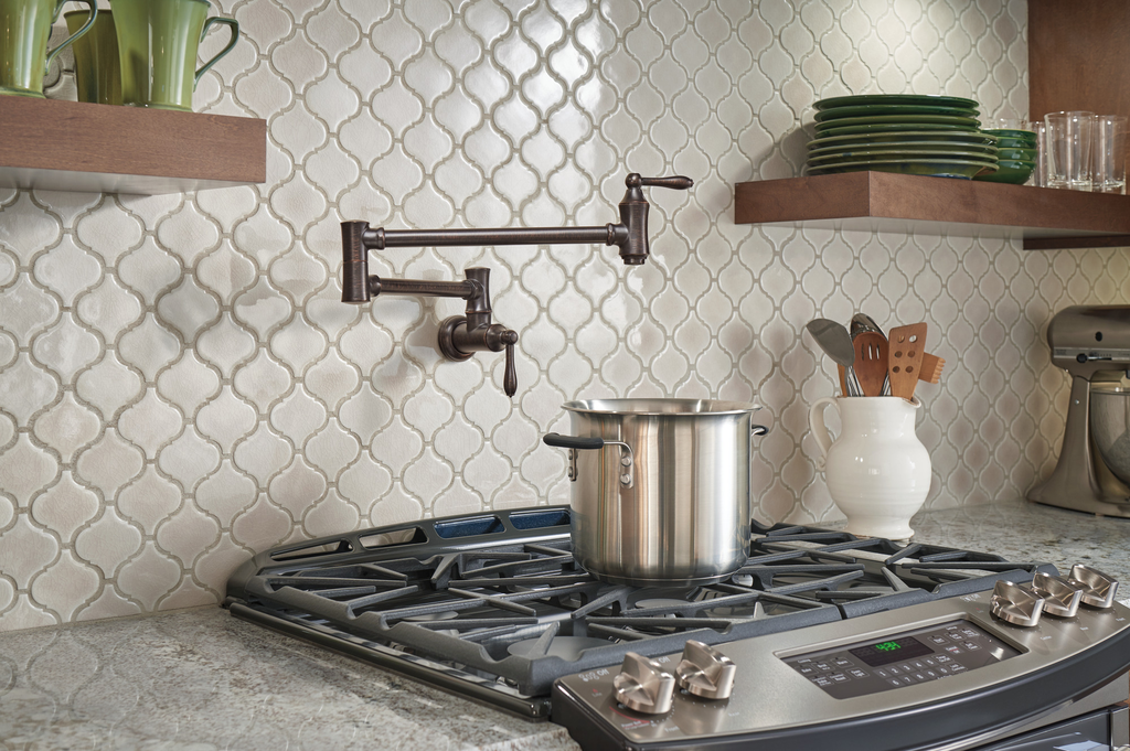 Delta Other: Traditional Wall Mount Pot Filler - Two Handle Lever - Venetian Bronze