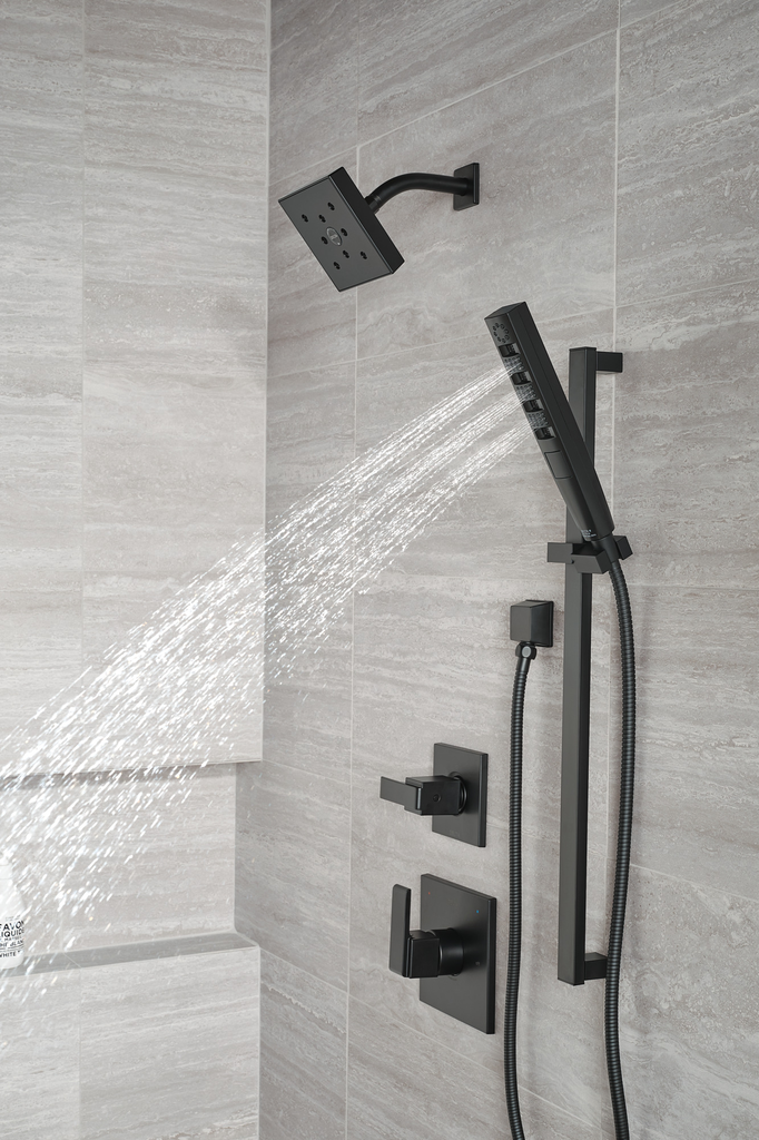 Delta Universal Showering Components: Square Wall Elbow For Hand Shower - Matte Black