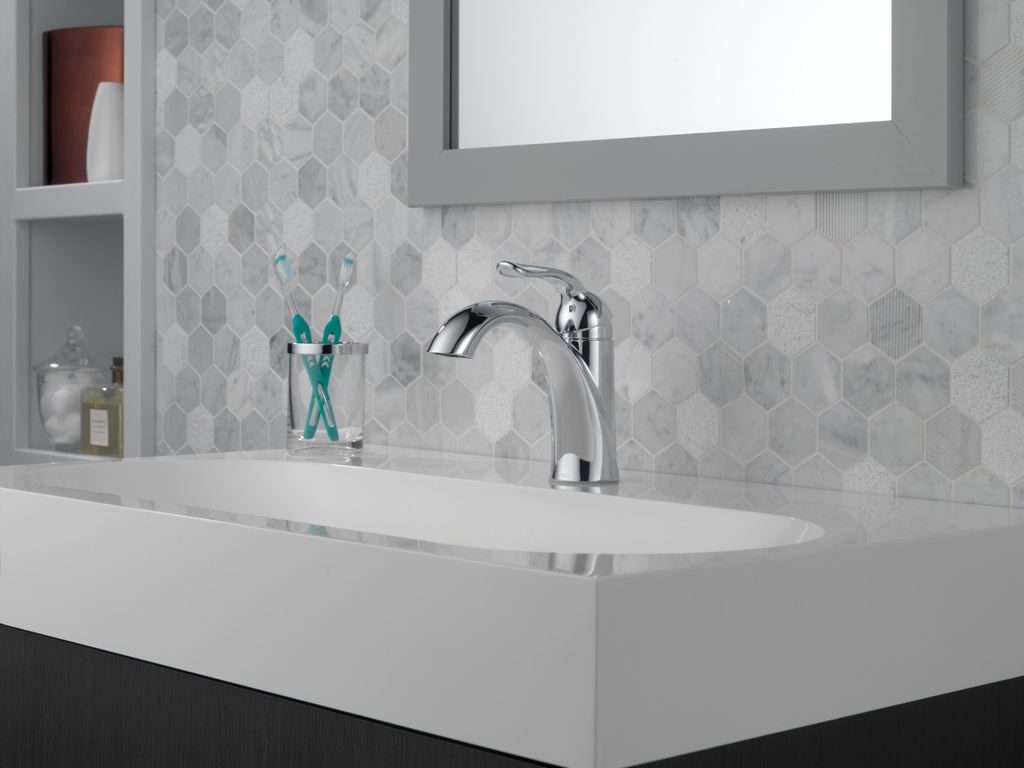 Delta Lahara®: Single Handle Bathroom Faucet - Single Handle Lever - Chrome