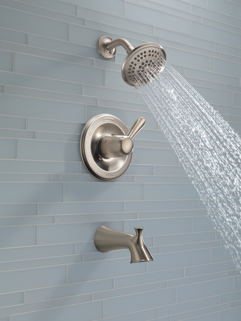 Delta Lahara®: Monitor® 14 Series Tub & Shower Trim - Single Handle Lever - Stainless