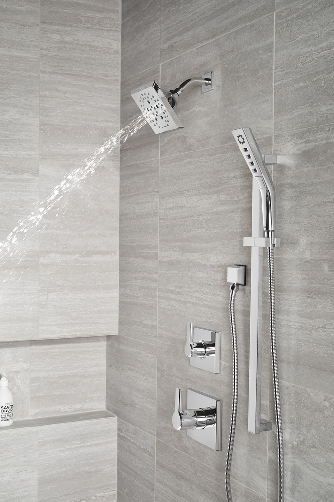 Delta Universal Showering Components: Square Wall Elbow For Hand Shower - Lumicoat® Chrome