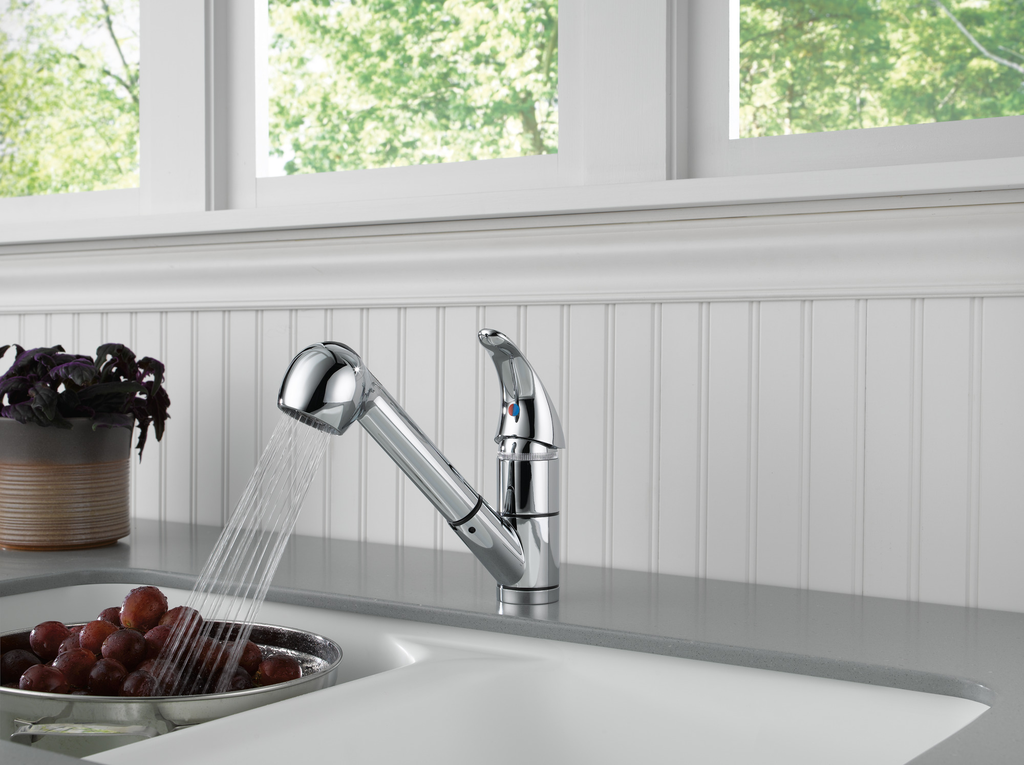 Peerless Core: Kitchen Pull-Out Faucet - Single Handle Lever - Chrome