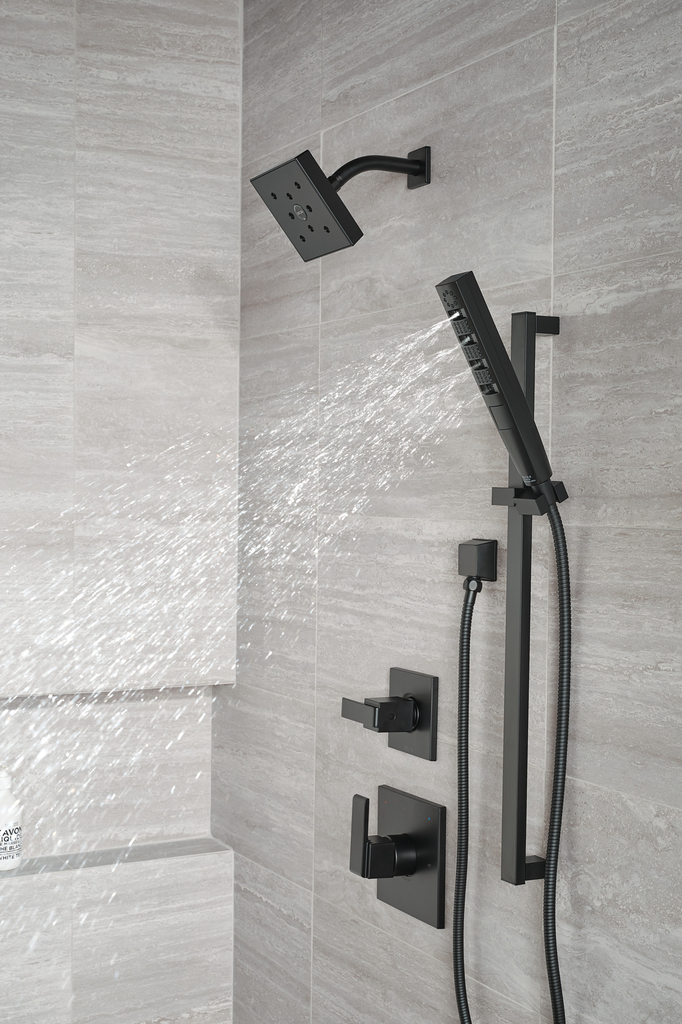 Delta Universal Showering Components: Square Wall Elbow For Hand Shower - Matte Black