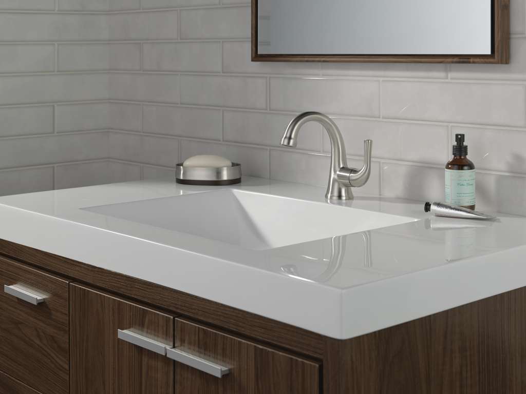 Delta Kayra®: Single Handle Bathroom Faucet - Single Handle Lever - Stainless