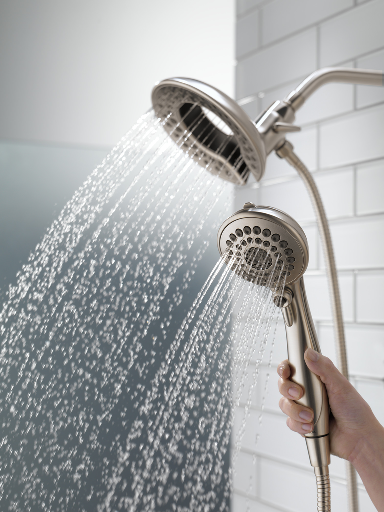 Delta Universal Showering Components: In2Ition® 5-Setting Two-In-One Shower - Stainless
