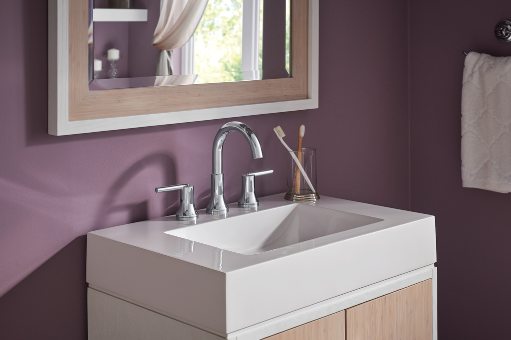 Delta Trinsic®: Two Handle Widespread Bathroom Faucet - Two Handle Lever - Chrome