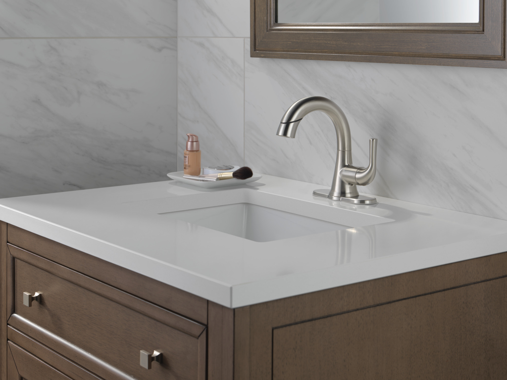 Delta Kayra®: Single Handle Pull-Down Bathroom Faucet - Single Handle Lever - Stainless