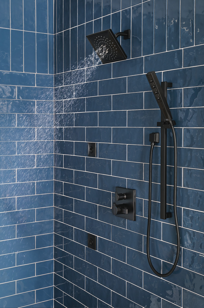 Delta Universal Showering Components: Square Wall Elbow For Hand Shower - Matte Black