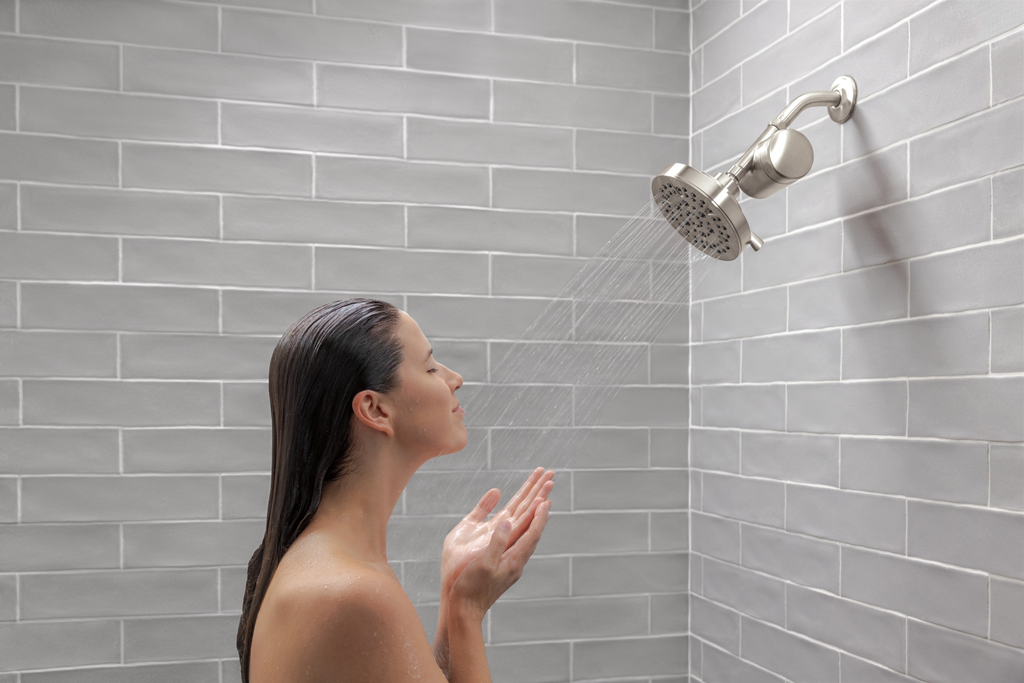 Delta Universal Showering Components: 5-Setting Showerhead - Stainless
