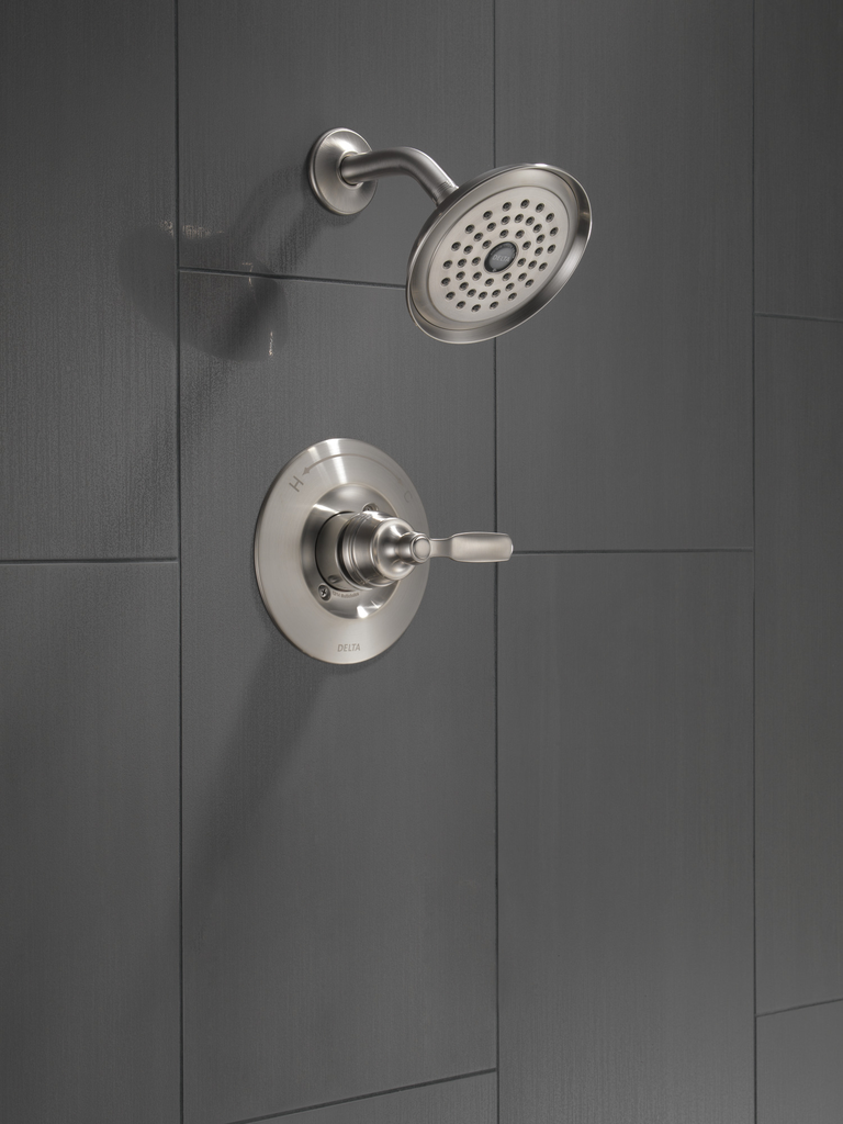 Delta Woodhurst™: Shower Trim - Single Handle Lever - Stainless