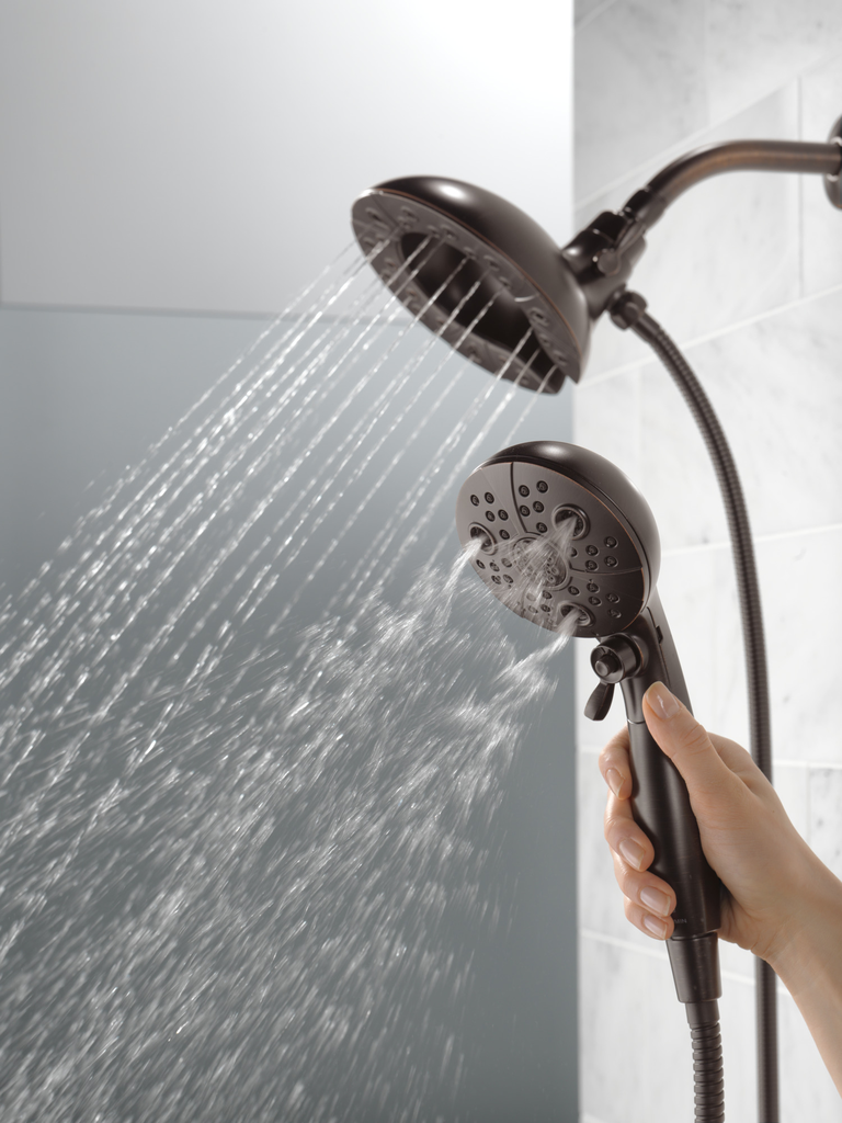 Delta Universal Showering Components: H2Okinetic® In2Ition® 5-Setting Two-In-One Shower - Venetian Bronze