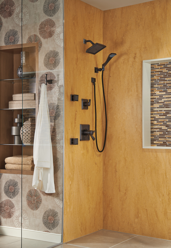 Delta Universal Showering Components: Square Wall Elbow For Hand Shower - Venetian Bronze