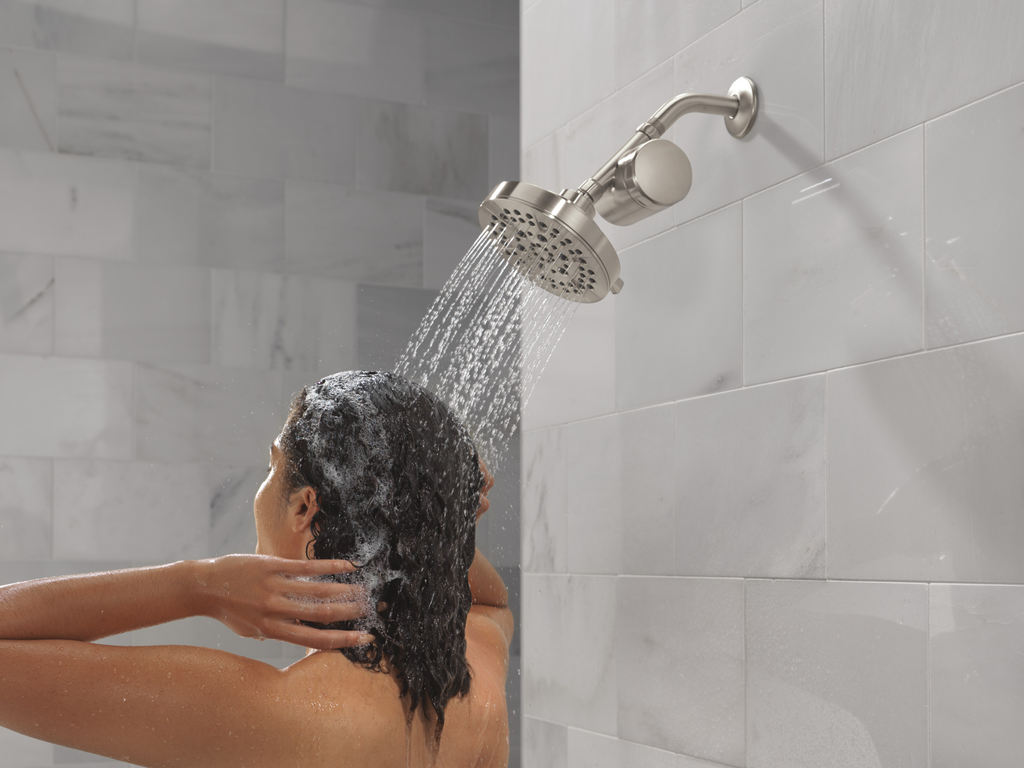 Delta Universal Showering Components: 5-Setting Showerhead - Stainless