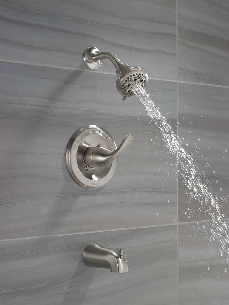 Delta Classic: Monitor® 13 Series Tub & Shower Trim - Single Handle Lever - Stainless