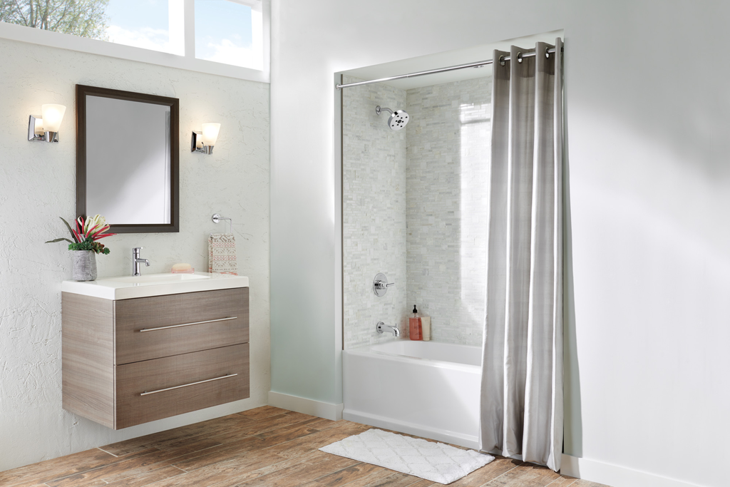 Delta Trinsic®: Monitor® 14 Series H2Okinetic® Tub & Shower Trim - Single Handle Lever - Chrome