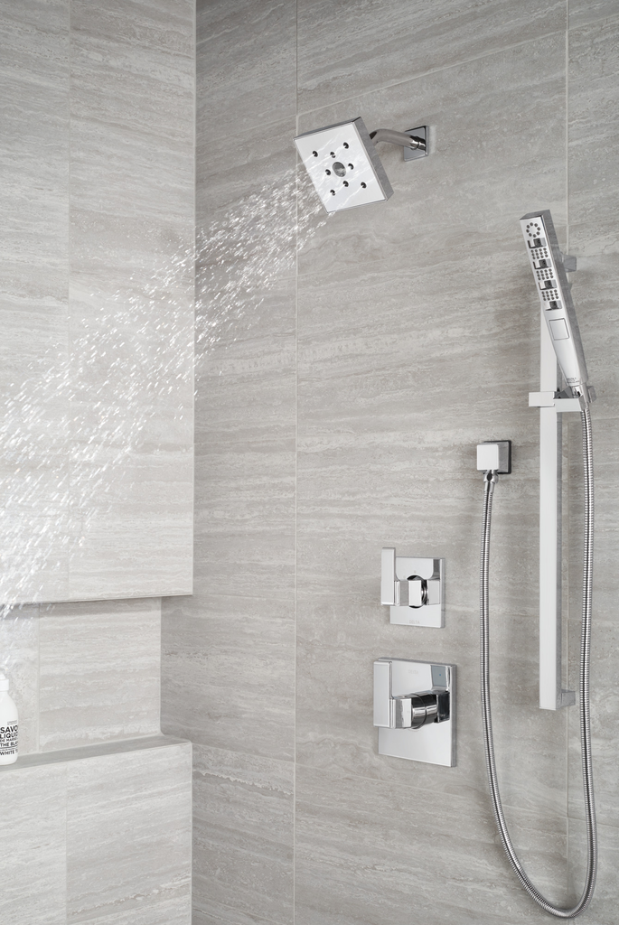 Delta Universal Showering Components: Square Wall Elbow For Hand Shower - Lumicoat® Chrome