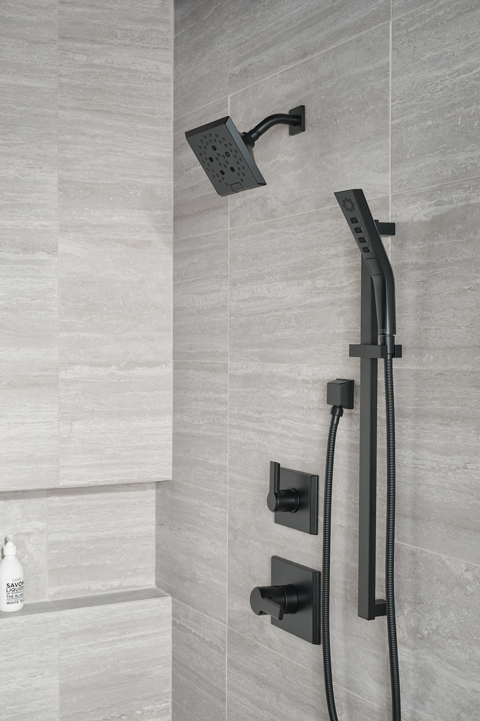 Delta Universal Showering Components: Square Wall Elbow For Hand Shower - Matte Black