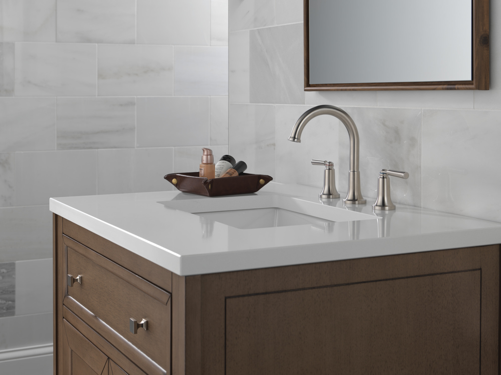 Delta Saylor™: Two Handle Widespread Bathroom Faucet - Two Handle Lever - Stainless