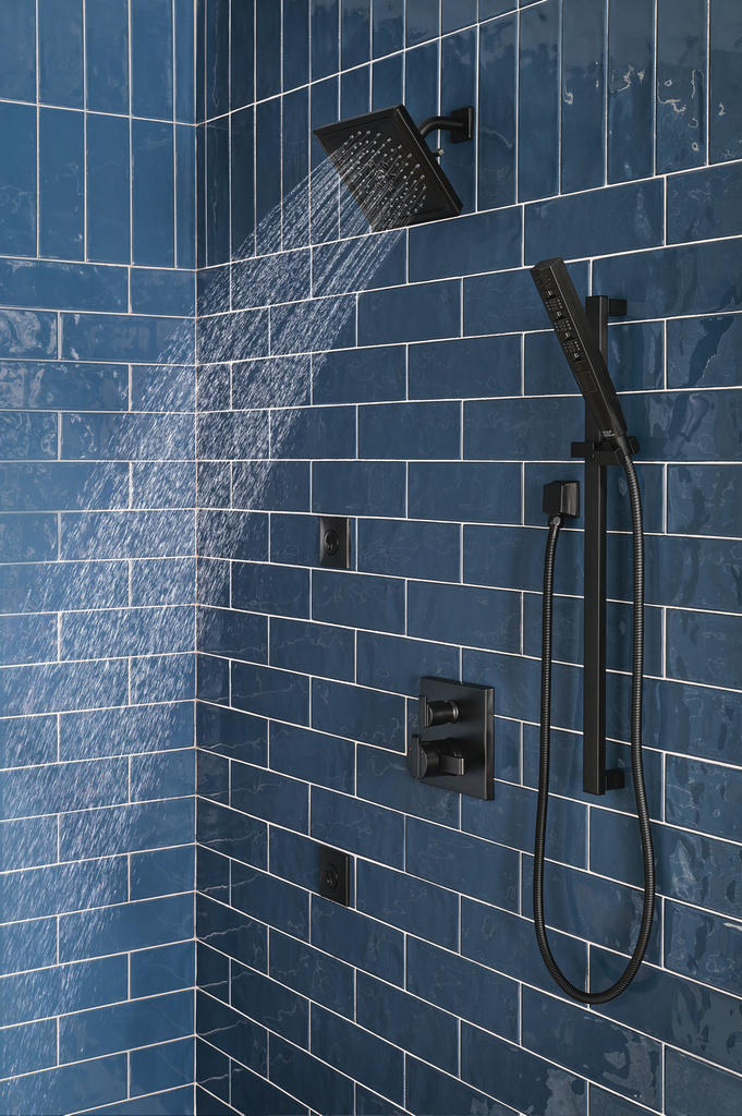 Delta Universal Showering Components: Square Wall Elbow For Hand Shower - Matte Black