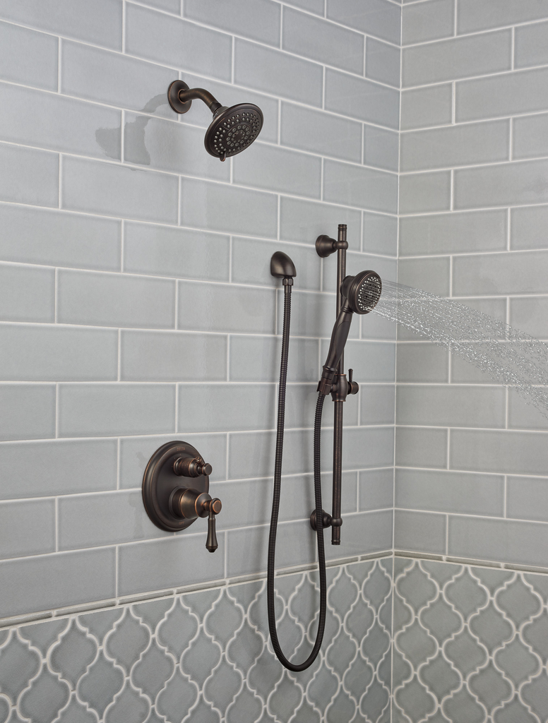 Delta Universal Showering Components: 5-Setting Raincan Shower Head - Venetian Bronze