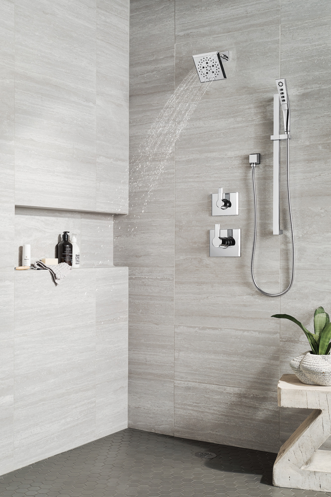 Delta Universal Showering Components: Square Wall Elbow For Hand Shower - Lumicoat® Chrome