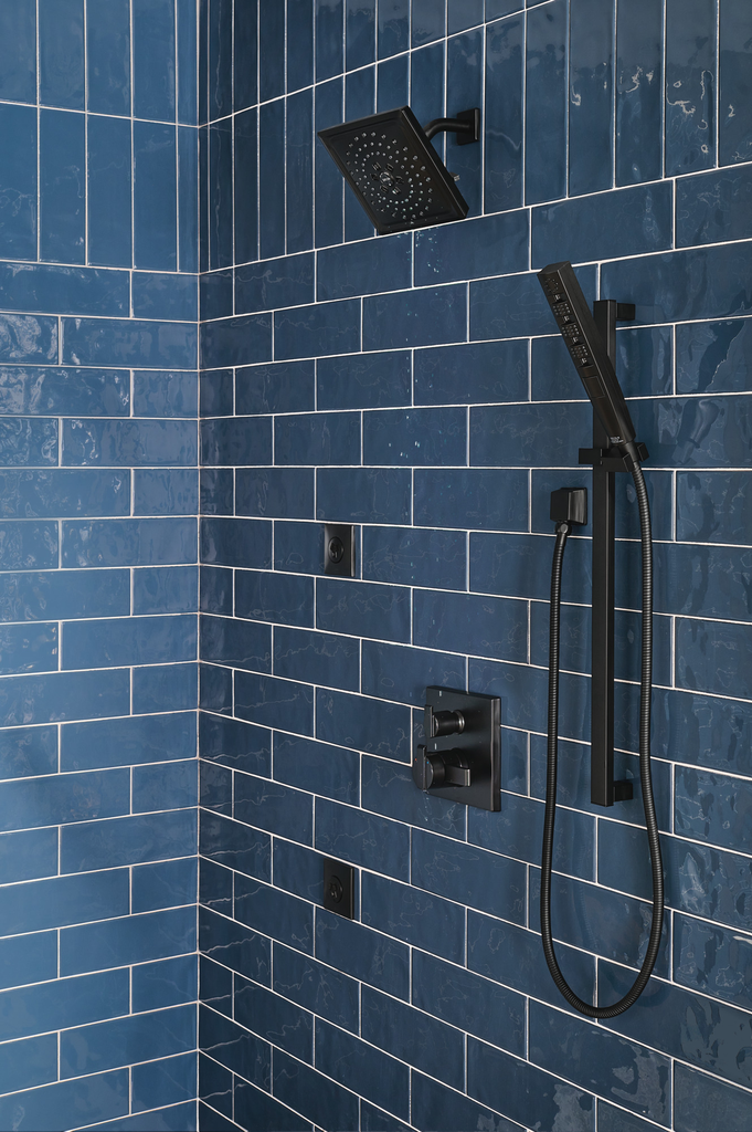 Delta Universal Showering Components: Square Wall Elbow For Hand Shower - Matte Black