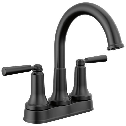 Delta Saylor™: Two Handle Centerset Bathroom Faucet - Two Handle Lever - Matte Black
