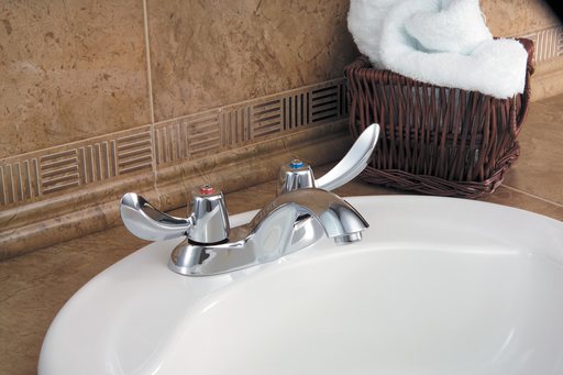 Commercial 21C: Two Handle Centerset Lavatory Faucet - Less Pop-Up - Two Handle Blade - 4.65 pounds - Chrome