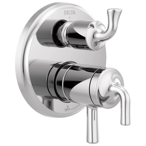 Delta Kayra®: 2-Handle Monitor 17 Series Valve Trim With 3- Or 6- Setting Diverter - Electronic - Chrome