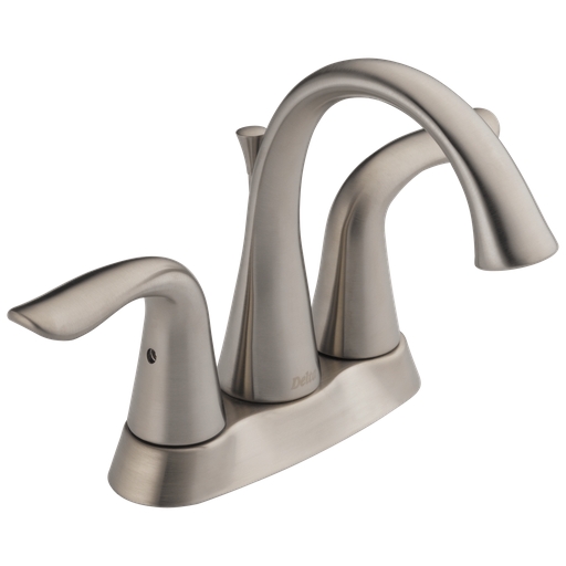 Delta Lahara®: Two Handle Centerset Bathroom Faucet - Two Handle Lever - Stainless