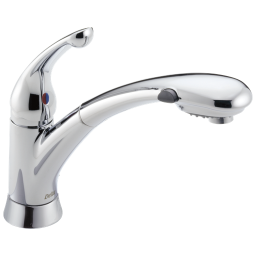 Delta Signature Pullouts: Single Handle Pull-Out Kitchen Faucet - Single Handle Lever - Chrome