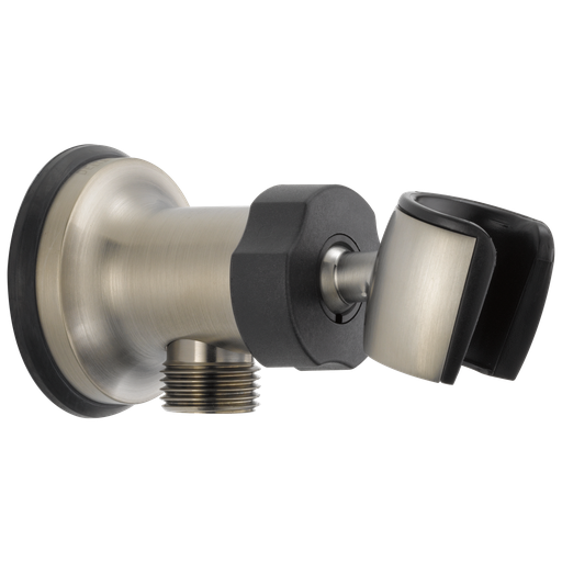 Delta Universal Showering Components: Adjustable Wall Mount Elbow - Stainless