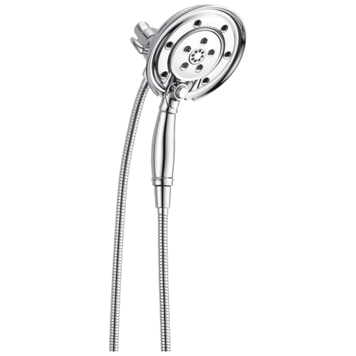 Delta Universal Showering Components: H2Okinetic® In2Ition® 4-Setting Two-In-One Shower - Chrome