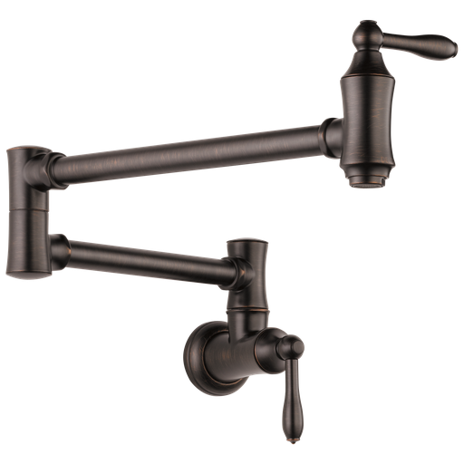 Delta Other: Traditional Wall Mount Pot Filler - Two Handle Lever - Venetian Bronze