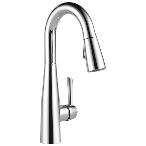 Delta Essa®: Single Handle Pull-Down Bar / Prep Faucet - Single Handle Lever - Chrome