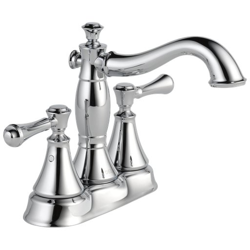 Delta Cassidy®: Two Handle Centerset Bathroom Faucet - Metal Pop-Up - Two Handle Lever - Chrome
