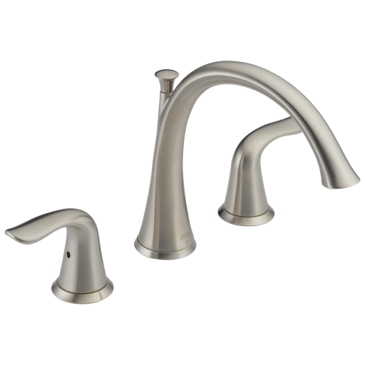 Delta Lahara®: Roman Tub Trim - Two Handle Lever - Stainless