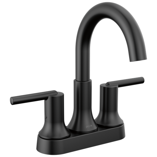 Delta Trinsic®: Two Handle Centerset Bathroom Faucet - Two Handle Lever - Matte Black