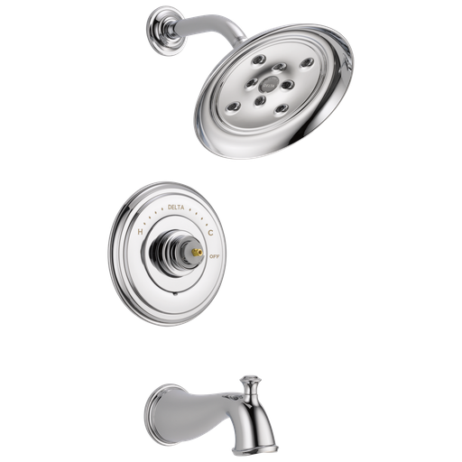 Delta Cassidy®: Monitor® 14 Series H2Okinetic® Tub & Shower Trim - Less Handle - Single Handle LHP - Chrome