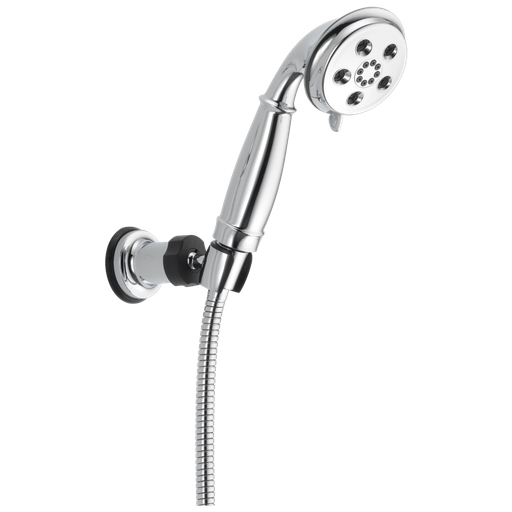 Delta Universal Showering Components: H2Okinetic® 3-Setting Adjustable Wall Mount Hand Shower - Chrome