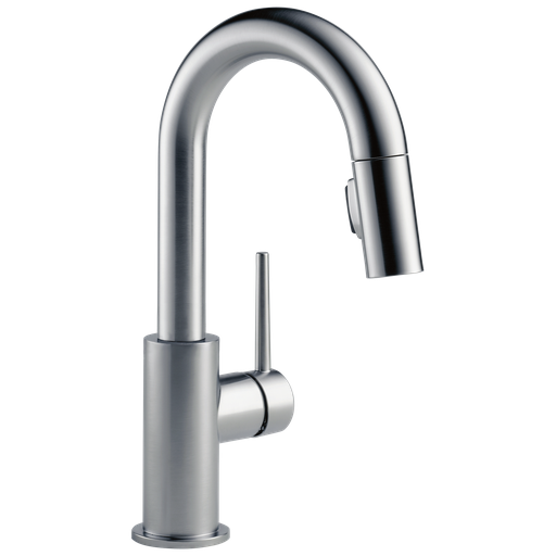 Delta Trinsic®: Single Handle Pull-Down Bar / Prep Faucet - Single Handle Lever - Arctic Stainless