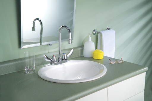 Commercial 27C4 / 27C5 / 27C6: Two Handle 4 In Deck-Mount Faucet - Two Handle Blade - 5.05 pounds - Chrome