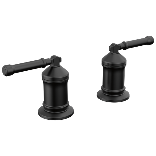 Delta Broderick®: 2 Handle Roman Tub Handle Kit-Lever - Single Handle Lever - Matte Black