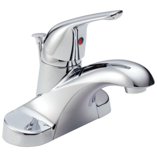 Delta Foundations®: Single Handle Centerset Bathroom Faucet - Single Handle Lever - Chrome