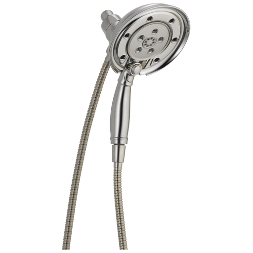 Delta Universal Showering Components: H2Okinetic® In2Ition® 4-Setting Two-In-One Shower - Stainless