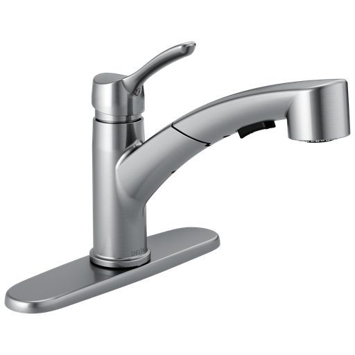 Delta Collins™: Single Handle Pull-Out Kitchen Faucet - Single Handle Lever - Arctic Stainless