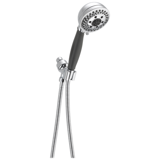 Delta Universal Showering Components: H2Okinetic® 5-Setting Shower Mount Hand Shower - Chrome