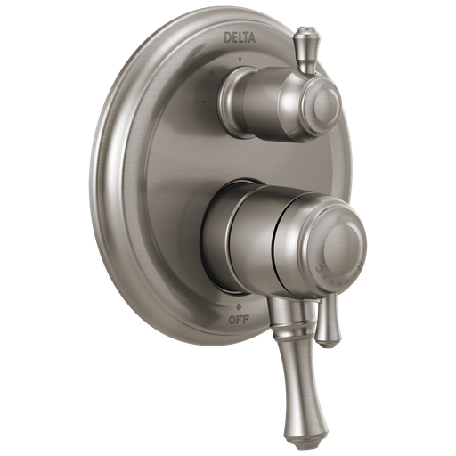 Delta Cassidy®: Traditional 2-Handle Monitor® 17 Series Valve Trim With 3-Setting Integrated Diverter - Two Handle Lever - Stainless