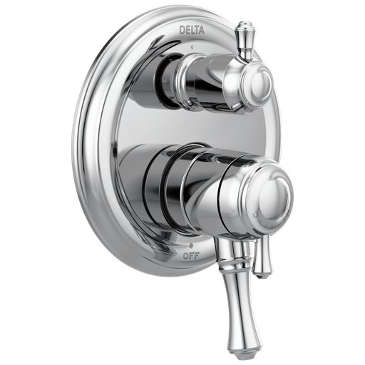 Delta Cassidy®: Traditional 2-Handle Monitor® 17 Series Valve Trim With 3-Setting Integrated Diverter - Two Handle Lever - Chrome